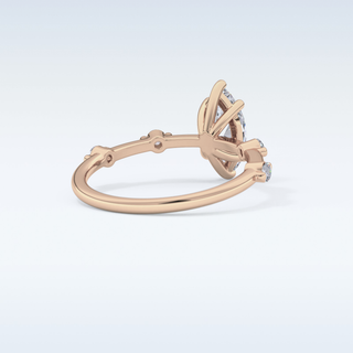 0.82 CT Dainty Engagement Ring Featuring Marquise Moissanite