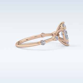 0.82 CT Dainty Engagement Ring Featuring Marquise Moissanite