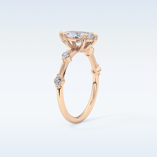 0.82 CT Dainty Engagement Ring Featuring Marquise Moissanite