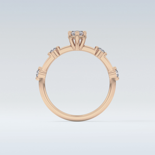 0.82 CT Dainty Engagement Ring Featuring Marquise Moissanite