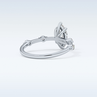 0.82 CT Dainty Engagement Ring Featuring Marquise Moissanite