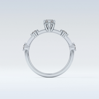 0.82 CT Dainty Engagement Ring Featuring Marquise Moissanite