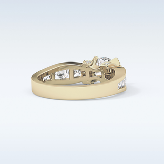1.02 CT Pave Engagement Ring Featuring Round Moissanite