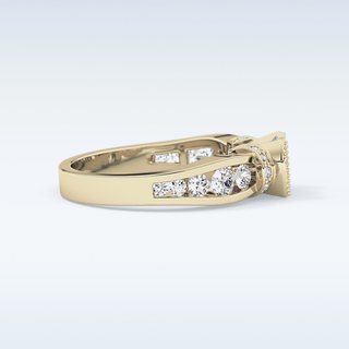 1.02 CT Pave Engagement Ring Featuring Round Moissanite