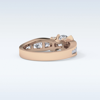 1.02 CT Pave Engagement Ring Featuring Round Moissanite