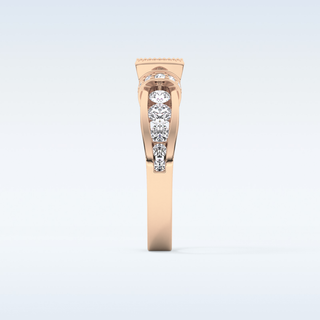 1.02 CT Pave Engagement Ring Featuring Round Moissanite