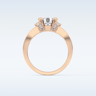 1.02 CT Pave Engagement Ring Featuring Round Moissanite