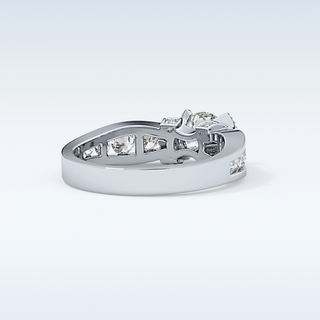 1.02 CT Pave Engagement Ring Featuring Round Moissanite