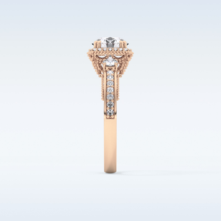 1.05 CT Cluster Engagement Ring Featuring Round Moissanite