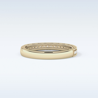 Beautiful Half Eternity Wedding Band with 0.17 CT Round Cut Moissanite