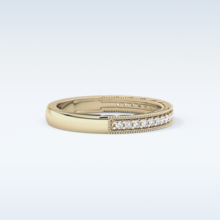 Beautiful Half Eternity Wedding Band with 0.17 CT Round Cut Moissanite