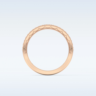 Beautiful Half Eternity Wedding Band with 0.17 CT Round Cut Moissanite