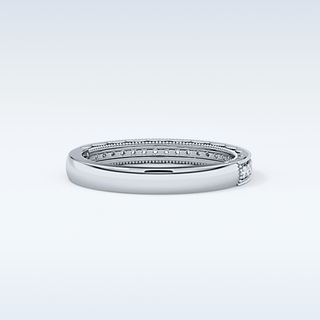 Beautiful Half Eternity Wedding Band with 0.17 CT Round Cut Moissanite