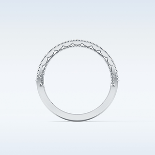 Beautiful Half Eternity Wedding Band with 0.17 CT Round Cut Moissanite