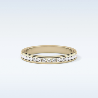 Beautiful Half Eternity Wedding Band with 1.05 CT Round Cut Moissanite 7