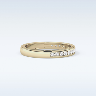 Beautiful Half Eternity Wedding Band with 1.05 CT Round Cut Moissanite 9