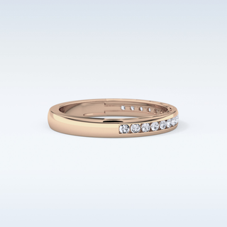 Beautiful Half Eternity Wedding Band with 1.05 CT Round Cut Moissanite 15