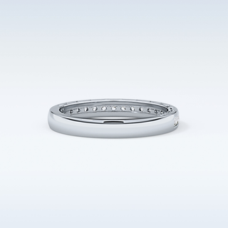 Beautiful Half Eternity Wedding Band with 1.05 CT Round Cut Moissanite 2