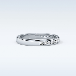 Beautiful Half Eternity Wedding Band with 1.05 CT Round Cut Moissanite 3