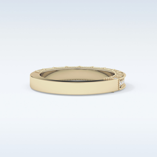 Beautiful Half Eternity Wedding Band with 0.27 CT Round Cut Moissanite