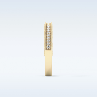 Beautiful Half Eternity Wedding Band with 0.27 CT Round Cut Moissanite