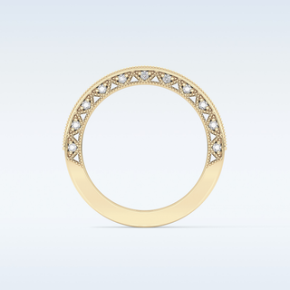 Beautiful Half Eternity Wedding Band with 0.27 CT Round Cut Moissanite