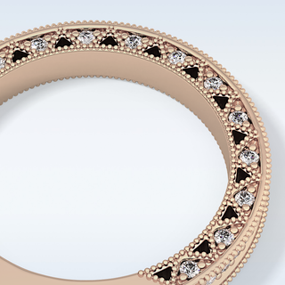 Beautiful Half Eternity Wedding Band with 0.27 CT Round Cut Moissanite