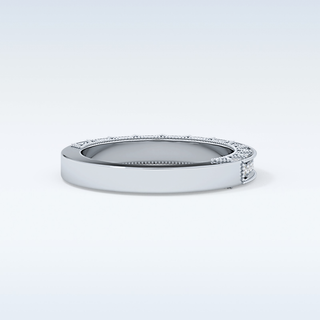Beautiful Half Eternity Wedding Band with 0.27 CT Round Cut Moissanite