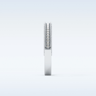 Beautiful Half Eternity Wedding Band with 0.27 CT Round Cut Moissanite