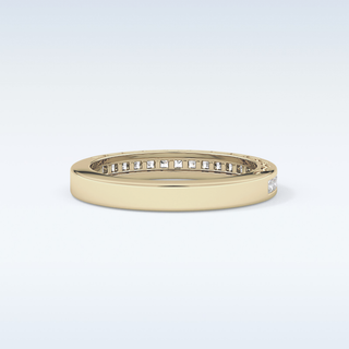 Beautiful Half Eternity Wedding Band with 0.48 CT Princess Cut Moissanite