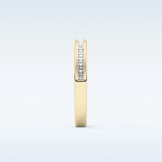 Beautiful Half Eternity Wedding Band with 0.48 CT Princess Cut Moissanite