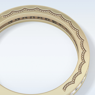 Beautiful Half Eternity Wedding Band with 0.48 CT Princess Cut Moissanite