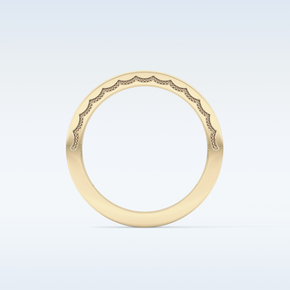 Beautiful Half Eternity Wedding Band with 0.48 CT Princess Cut Moissanite