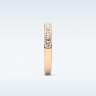 Beautiful Half Eternity Wedding Band with 0.48 CT Princess Cut Moissanite