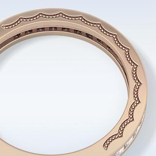 Beautiful Half Eternity Wedding Band with 0.48 CT Princess Cut Moissanite