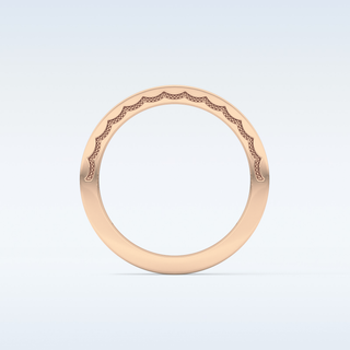 Beautiful Half Eternity Wedding Band with 0.48 CT Princess Cut Moissanite