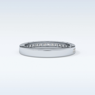 Beautiful Half Eternity Wedding Band with 0.48 CT Princess Cut Moissanite