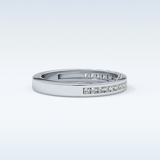 Beautiful Half Eternity Wedding Band with 0.48 CT Princess Cut Moissanite