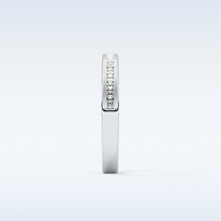 Beautiful Half Eternity Wedding Band with 0.48 CT Princess Cut Moissanite
