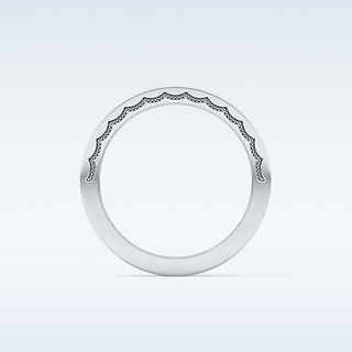 Beautiful Half Eternity Wedding Band with 0.48 CT Princess Cut Moissanite