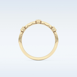 Beautiful Half Eternity Wedding Band with 0.2 CT Round Cut Moissanite