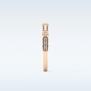 Beautiful Half Eternity Wedding Band with 0.2 CT Round Cut Moissanite