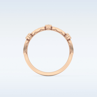 Beautiful Half Eternity Wedding Band with 0.2 CT Round Cut Moissanite