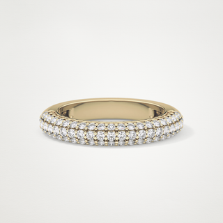 Beautiful Half Eternity Wedding Band with 0.68 CT Round Cut Moissanite 9