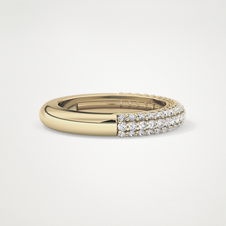 Beautiful Half Eternity Wedding Band with 0.68 CT Round Cut Moissanite 11