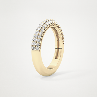 Beautiful Half Eternity Wedding Band with 0.68 CT Round Cut Moissanite 13
