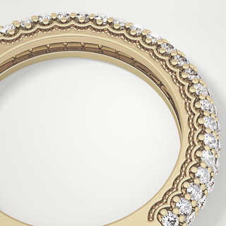 Beautiful Half Eternity Wedding Band with 0.68 CT Round Cut Moissanite 14