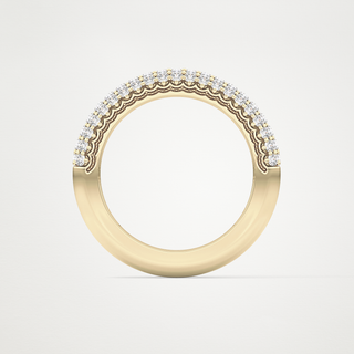 Beautiful Half Eternity Wedding Band with 0.68 CT Round Cut Moissanite 16