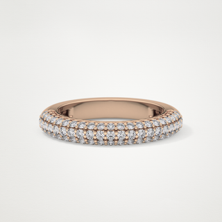 Beautiful Half Eternity Wedding Band with 0.68 CT Round Cut Moissanite 17