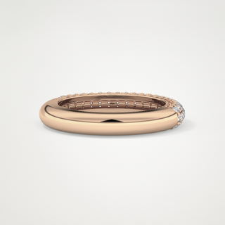 Beautiful Half Eternity Wedding Band with 0.68 CT Round Cut Moissanite 18